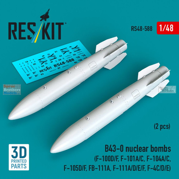 RESRS480588 1:48 ResKit B43-0 Nuclear Bomb Set