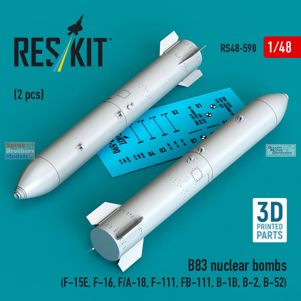 RESRS480590 1:48 ResKit B83 Nuclear Bomb Set