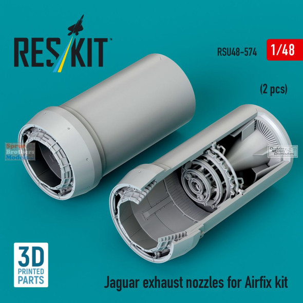 RESRSU480574U 1:48 ResKit Jaguar Exhaust Nozzle Set (AFX kit)