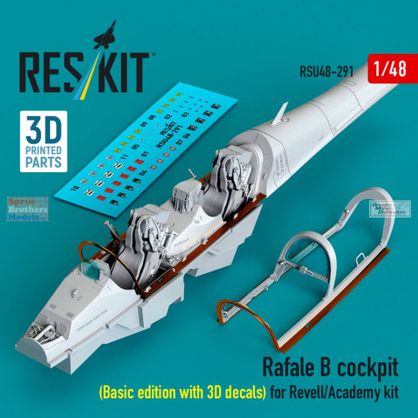 RESRSU480291U 1:48 ResKit Rafale B Cockpit Set Basic Edition (ACA kit)