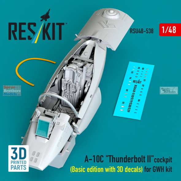 RESRSU480538U 1:48 ResKit A-10C Thunderbolt II Cockpit Set Basic Edition (GWH kit)
