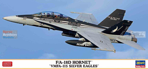 HAS02497 1:72 Hasegawa F-18D Hornet 'VMFA-115 Silver Eagles'
