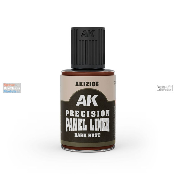 AKI012106 AK Interactive Precision Panel Liner - Dark Rust 30ml