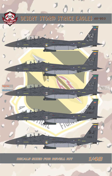 BMA48053 1:48 Bullseye Model Aviation Decals - F-15E 'Desert Storm Strike Eagles'