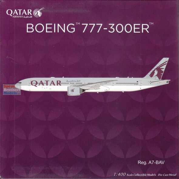 NGM73083 1:400 NG Model Qatar Airways B777-300ER Reg #A7-BAV (pre-painted/pre-built)