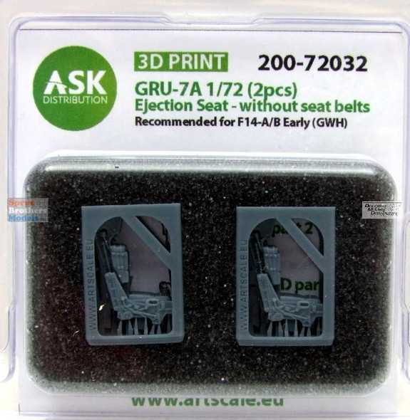 ASKA72032 1:72 ASK/Art Scale GRU-7A Ejection Seats without Seatbelts [for F-14A F-14B Early Tomcat] (GWH kit)