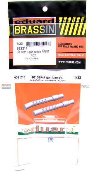 EDU632211 1:32 Eduard Brassin Bf109K-4 Gun Barrels (KOT kit)