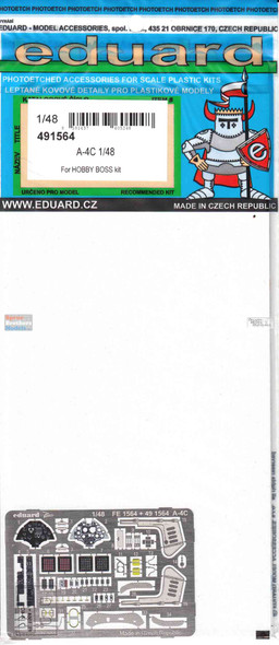 EDU491564 1:48 Eduard Color PE - A-4C Skyhawk Detail Set (HBS kit)
