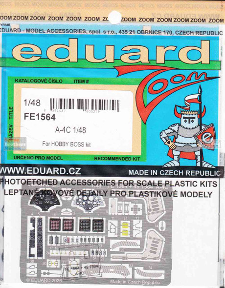 EDUFE1564 1:48 Eduard Color Zoom PE - A-4C Skyhawk (HBS kit)