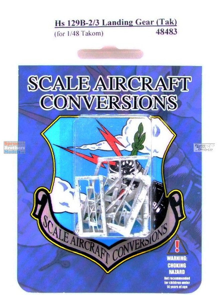SAC48483 1:48 Scale Aircraft Conversions - Hs129B-2 Hs129B-3 Landing Gear (TAK kit)