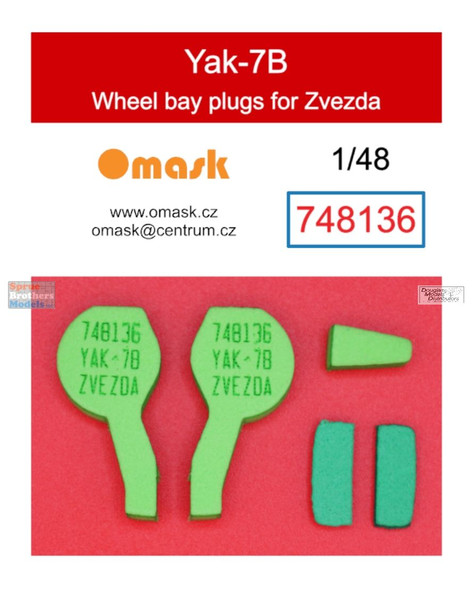 OMK748136 1:48 Omask Wheel Bay Plugs - Yak-7B (ZVE kit)