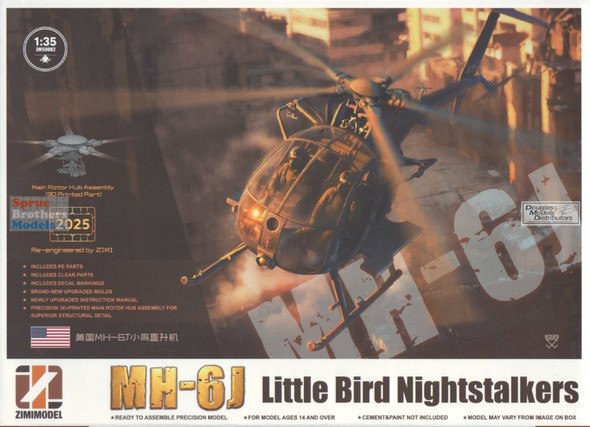 ZIM50002 1:35 Zimi Model MH-6J Little Bird Nightstalker