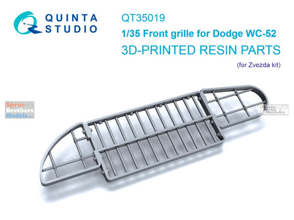 QTSQT35019 1:35 Quinta Studio Dodge WC-52 Front Grill (ZVE kit)