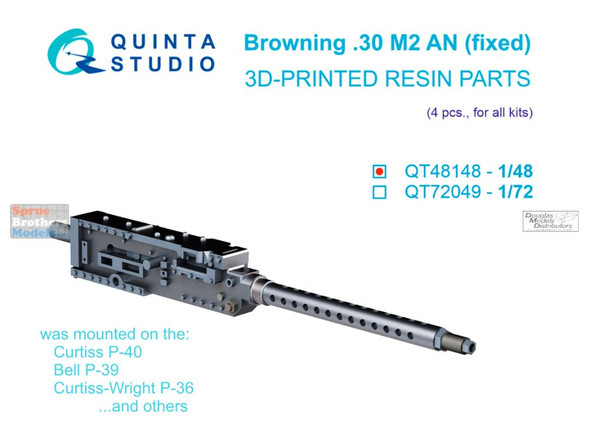 QTSQT48148 1:48 Quinta Studio Browning .30 M2 AN (fixed) Machine Gun Set