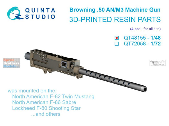 QTSQT48155 1:48 Quinta Studio Browning .50 AN/M3 Machine Gun Set