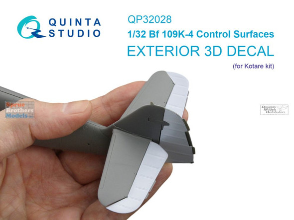 QTSQP32028 1:32 Quinta Studio 3D Decal - Bf109K-4 Control Surfaces Details (KOT kit)