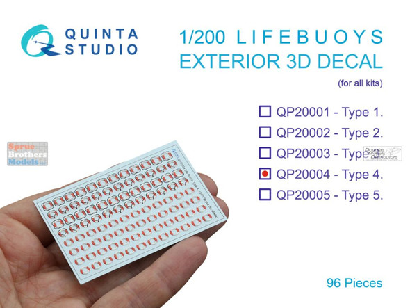 QTSQP20004 1:200 Quinta Studio Exterior 3D Decal - Life Buoys Type 4