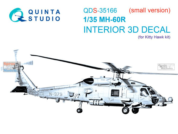 QTSQDS35166 1:35 Quinta Studio 3D Decal - MH-60R SeaHawk (ZIM/KTH kit) Small Version