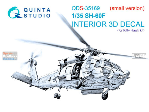 QTSQDS35169 1:35 Quinta Studio 3D Decal - SH-60F Ocean Hawk (ZIM/KTH kit) Small Version