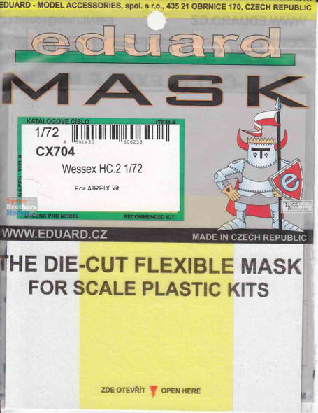 EDUCX704 1:72 Eduard Mask - Wessex HC.2 (AFX kit)