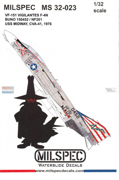 CAMMS32023 1:32 MilSpec Decals - F-4N Phantom II VF-151 Vigilantes USS Midway 1976