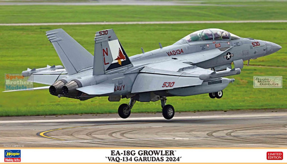 ONEHAS02487 1:72 Hasegawa EA-18G Growler 'VAQ-134 Garudas 2024' (BOX DAMAGE)
