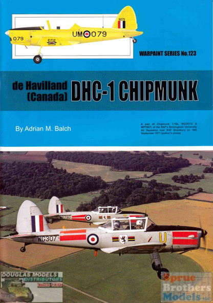 ONEWPT123 Warpaint Books - de Havilland (Canada) DHC-1 Chipmunk (BOOK DAMAGE)