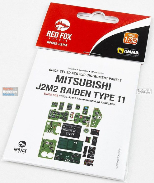 RFSQS32151 1:32 Red Fox Studio Instrument Panels - J2M2 Raiden Type 11 (HAS kit)