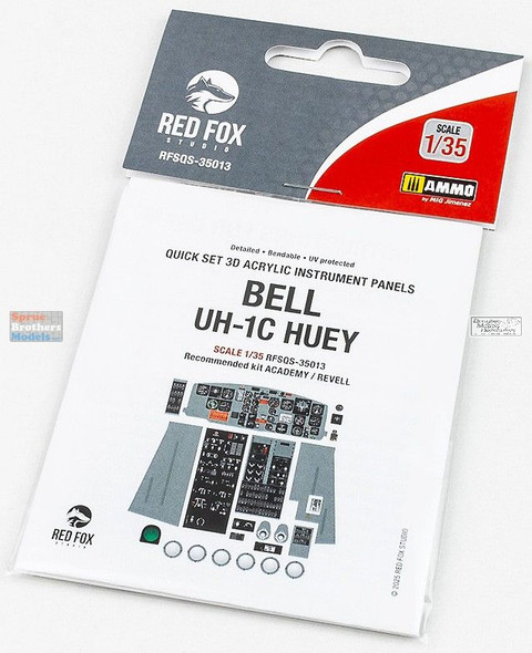 RFSQS35013 1:35 Red Fox Studio Instrument Panels - UH-1C Huey (ACA/REV kit)