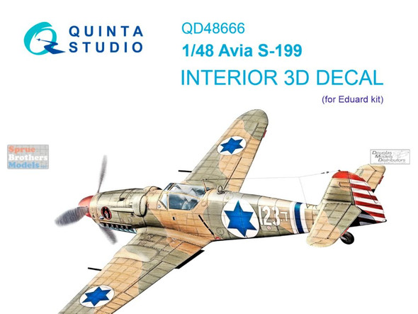 QTSQD48666 1:48 Quinta Studio 3D Decal - Avia S-199 (EDU kit)