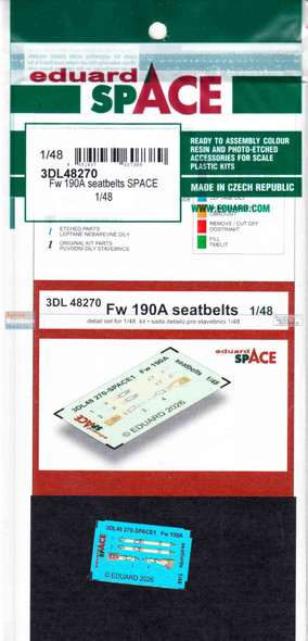 EDU3DL48270 1:48 Eduard SPACE - Fw190A Seatbelts