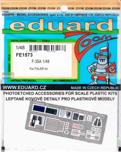 EDUFE1573 1:48 Eduard Color Zoom PE - F-35A Lightning II (ITA kit)
