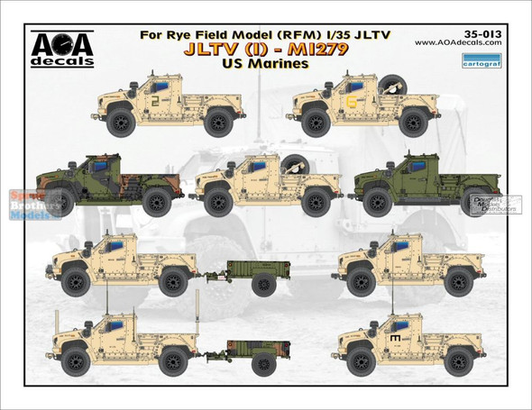 AOA35013 1:35 AOA Decals - JLTV #2: M1279 US Marines