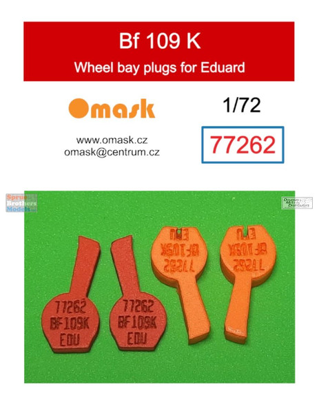 OMK77262 1:72 Omask Wheel Bay Plugs - Bf109K (EDU kit)