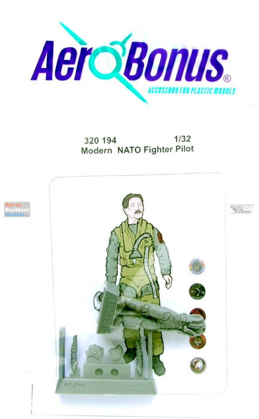 ARSAB320194 1:32 AeroBonus Modern NATO Fighter Pilot Figure #2