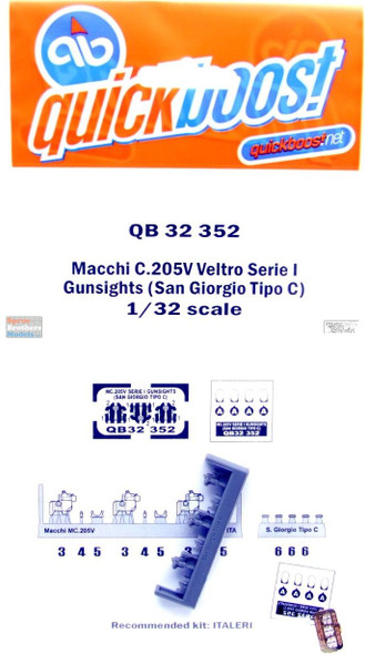 QBT32352 1:32 Quickboost MC.205V Veltro Serie.I Gunsights San Giogio Tipo C (ITA kit)