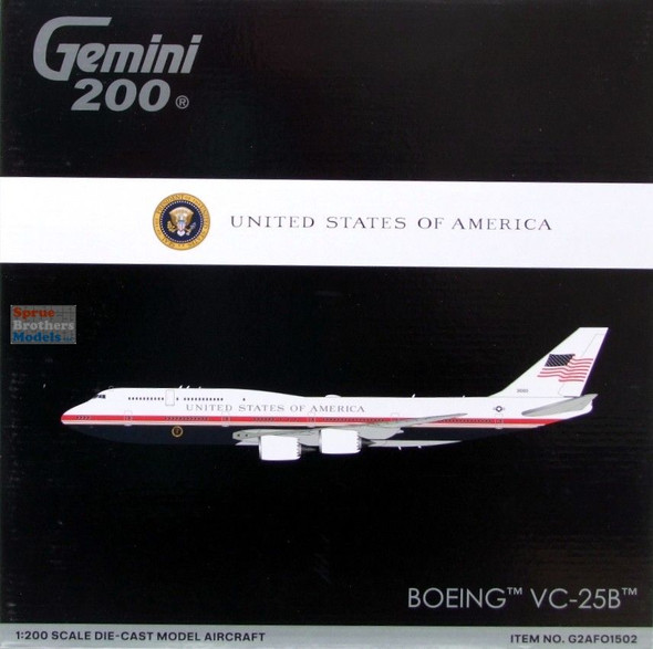 GEMG21502 1:200 Gemini Jets US Air Force VC-25B (747-8) 'Air Force One' Reg #31000 (pre-painted/pre-built)