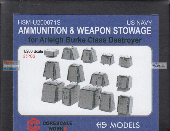 HSMU200071U 1:200 HS Models Ammunition & Weapon Stowage for Arleigh Burke Class Destroyer