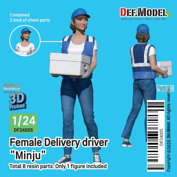DEFDF24005 1:24 DEF Model Figure Set - Female Delivery Driver 'Minju'