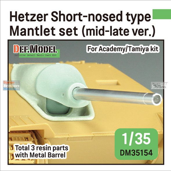 DEFDM35154 1:35 DEF Model Hetzer Short-nosed Type Mantlet Set (Mid-Late Version)