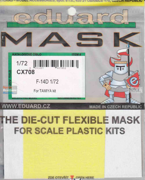 EDUCX708 1:72 Eduard Mask - F-14D Tomcat (TAM kit)
