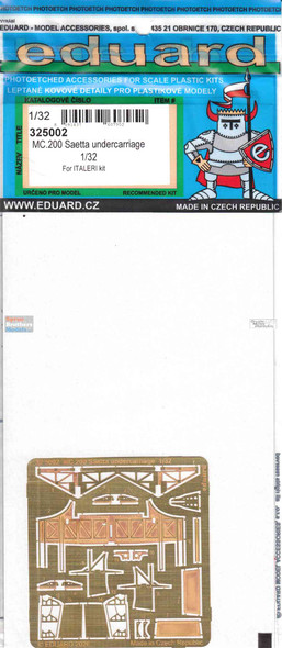 EDU325002 1:32 Eduard PE - MC.200 Saetta Undercarriage Detail Set (ITA kit)