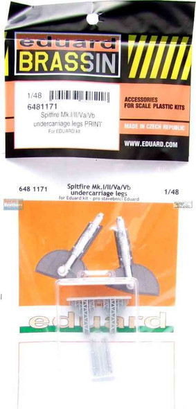 EDU6481171 1:48 Eduard Brassin - Spitfire Mk.I.II/Va/Vb Undercarriage Legs (EDU kit)