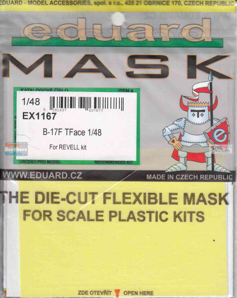 EDUEX1167 1:48 Eduard Mask - B-17F Flying Fortress TFACE (REV kit)