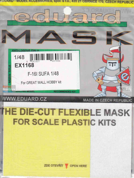 EDUEX1168 1:48 Eduard Mask - F-16I Sufa (GWH kit)