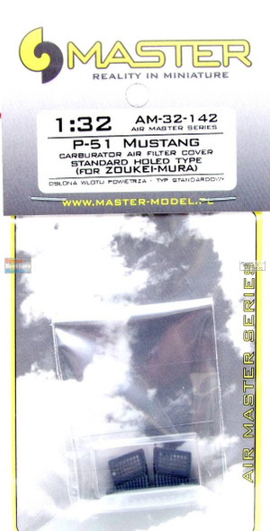 MASAM32142 1:32 Master Model P-51 Mustang Carburetor Air Filter Cover Standard Holed Type (ZKM kit)