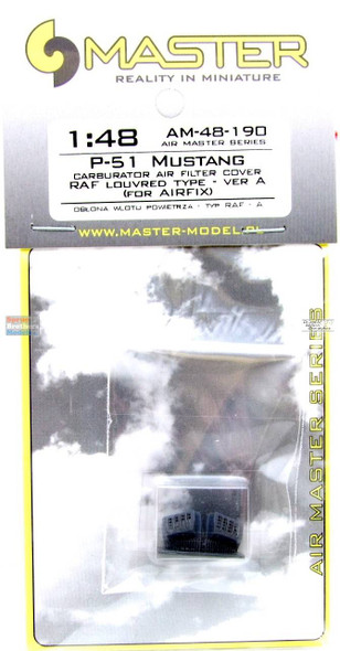 MASAM48190 1:48 Master Model - P-51 Mustang Carburetor Air Filter Cover RAF Louvered Ver A Type (AFX kit)