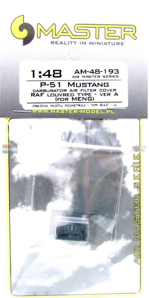MASAM48193 1:48 Master Model - P-51 Mustang Carburetor Air Filter Cover RAF Louvered Type Ver A (MNG kit)