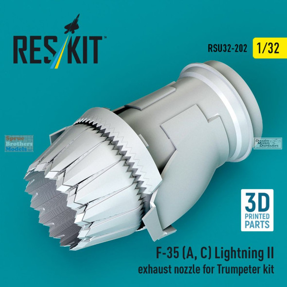 RESRSU320202U 1:32 ResKit F-35A F-35C Lightning II Exhaust Nozzle (TRP kit)