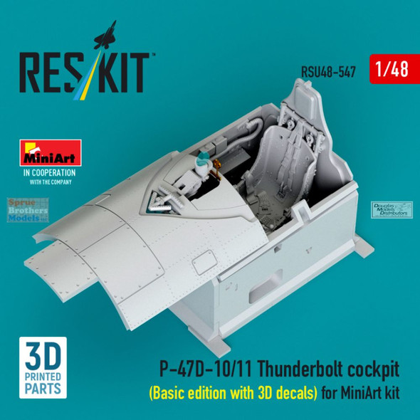 RESRSU480547U 1:48 ResKit P-47D-10/11 Thunderbolt Cockpit Set Basic Edition (MIA kit)
